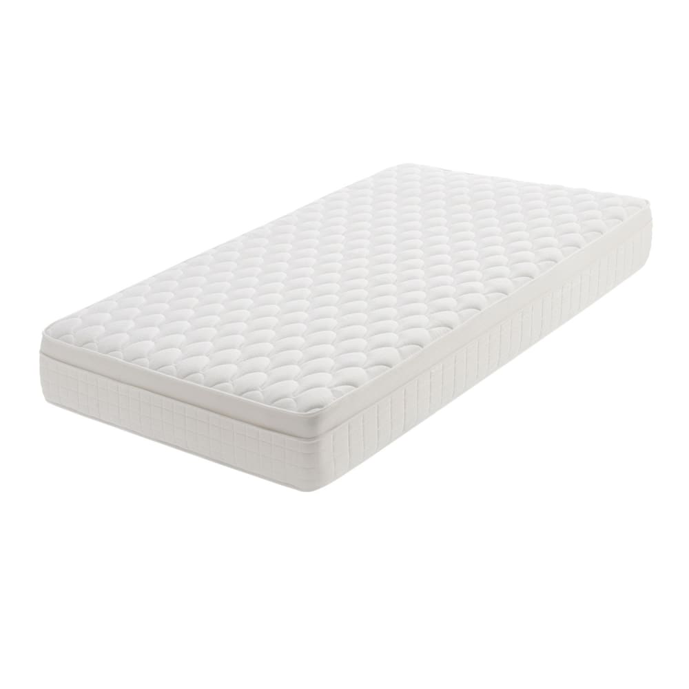 Moonia Taschenfederkern-Matratze - 80x190 cm - 30 cm Weiß Öko-Tex Zertifikat Pes - Polyester