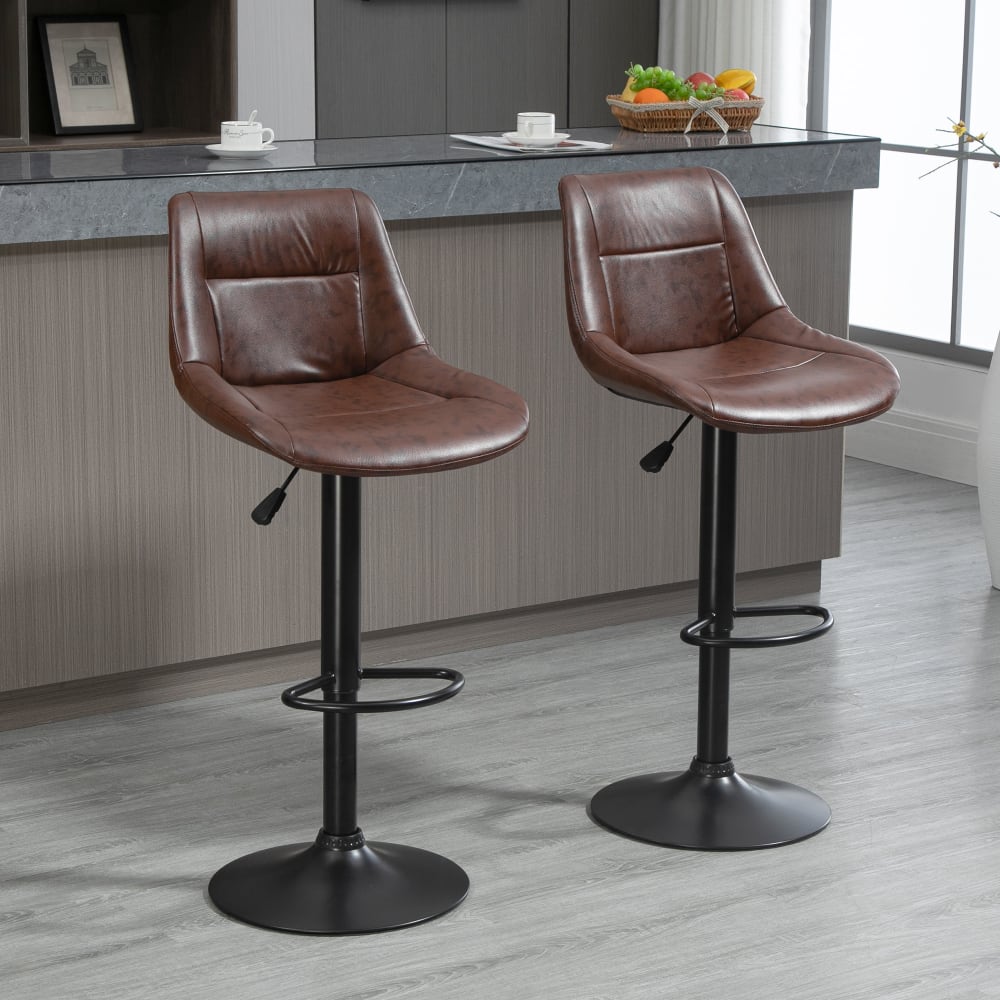 2x Dreh-Barhocker, Vintage Braun - Maisons Du Monde