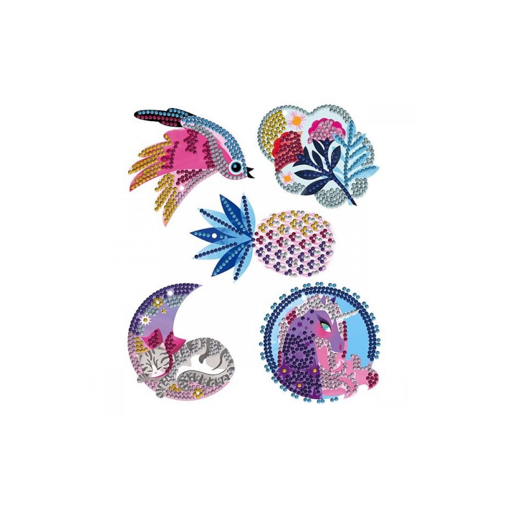 Janod Kreativ-Set Straß-Aufhänger Zum Bekleben style modern BLAU PVC - POLYVINLYCHLORID Kinder