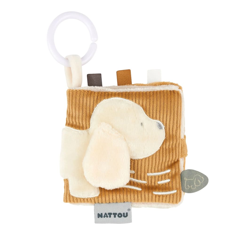 Nattou Livre d'éveil charlie le chien Beige Pes - Polyester - 11x4x11cm