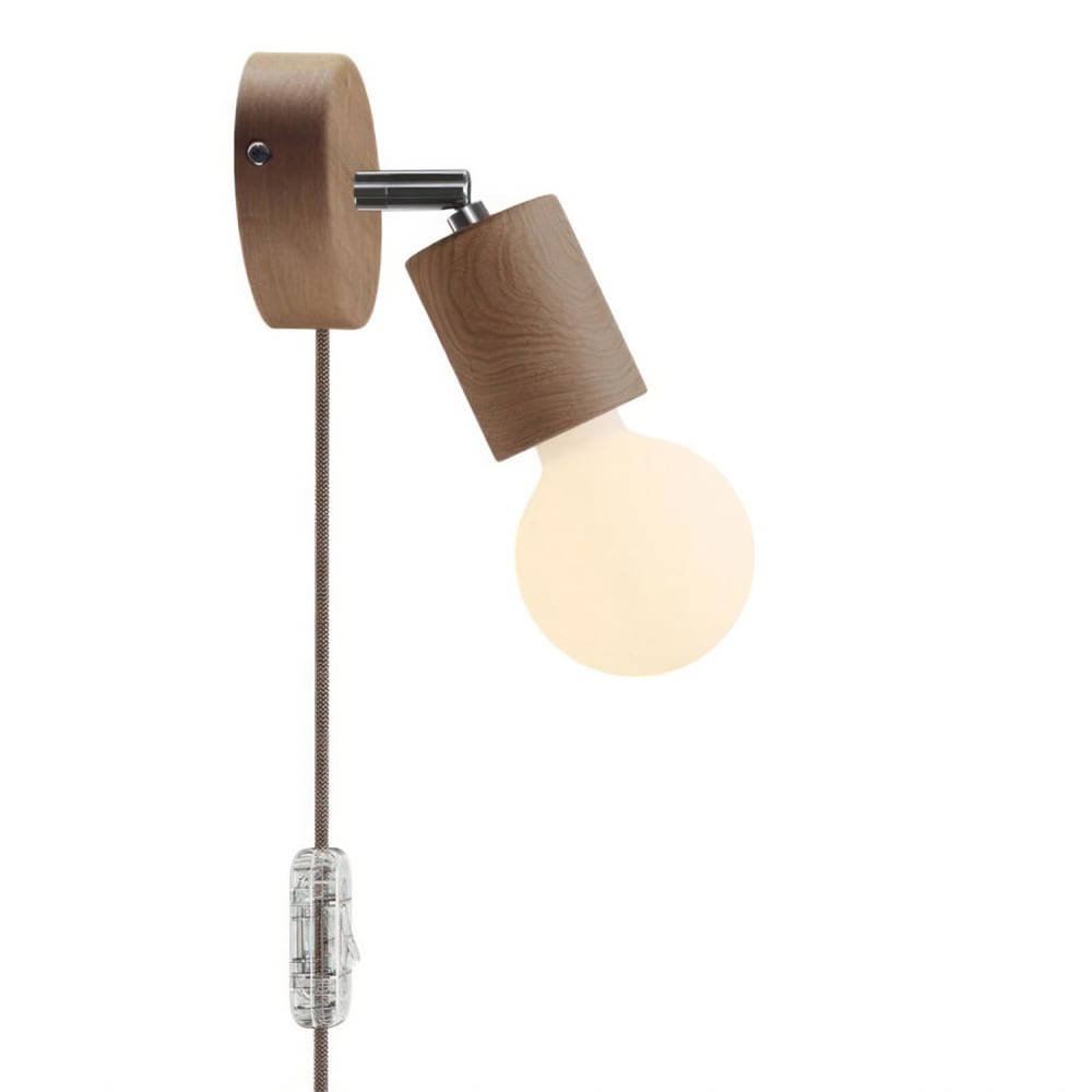 Creative Cables Satinierte mit Steck- und Drehgelenk - chromfarbene Beige Holz