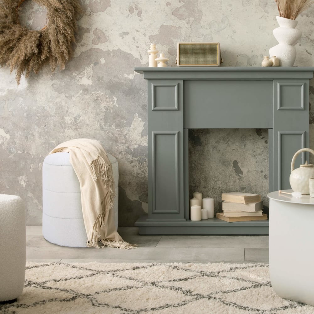 Repose-pieds coffre de rangement avec couvercle en polyester blanc - Maisons du Monde