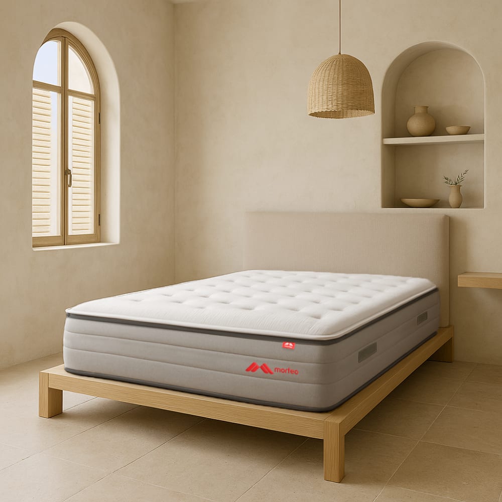Colchón 140x190 cm de látex natural y algodón orgánico, firmeza media - Maisons du Monde