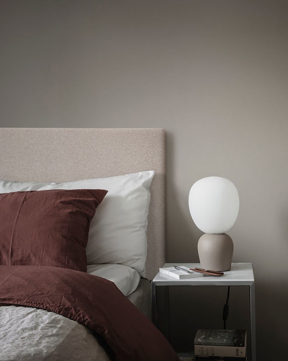 Tête de lit polyester lisse beige 160x80cm