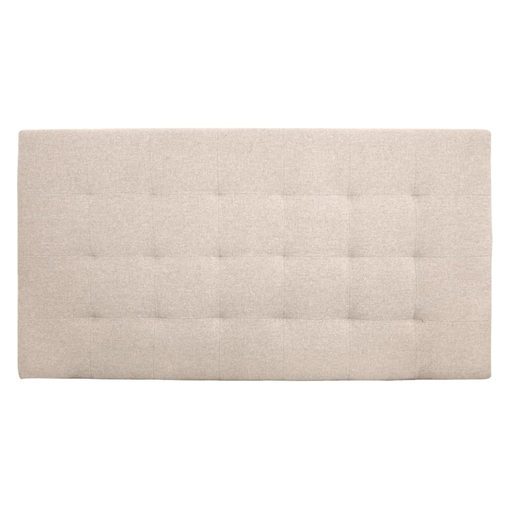 Tête de lit polyester capitonnée beige 90x80cm