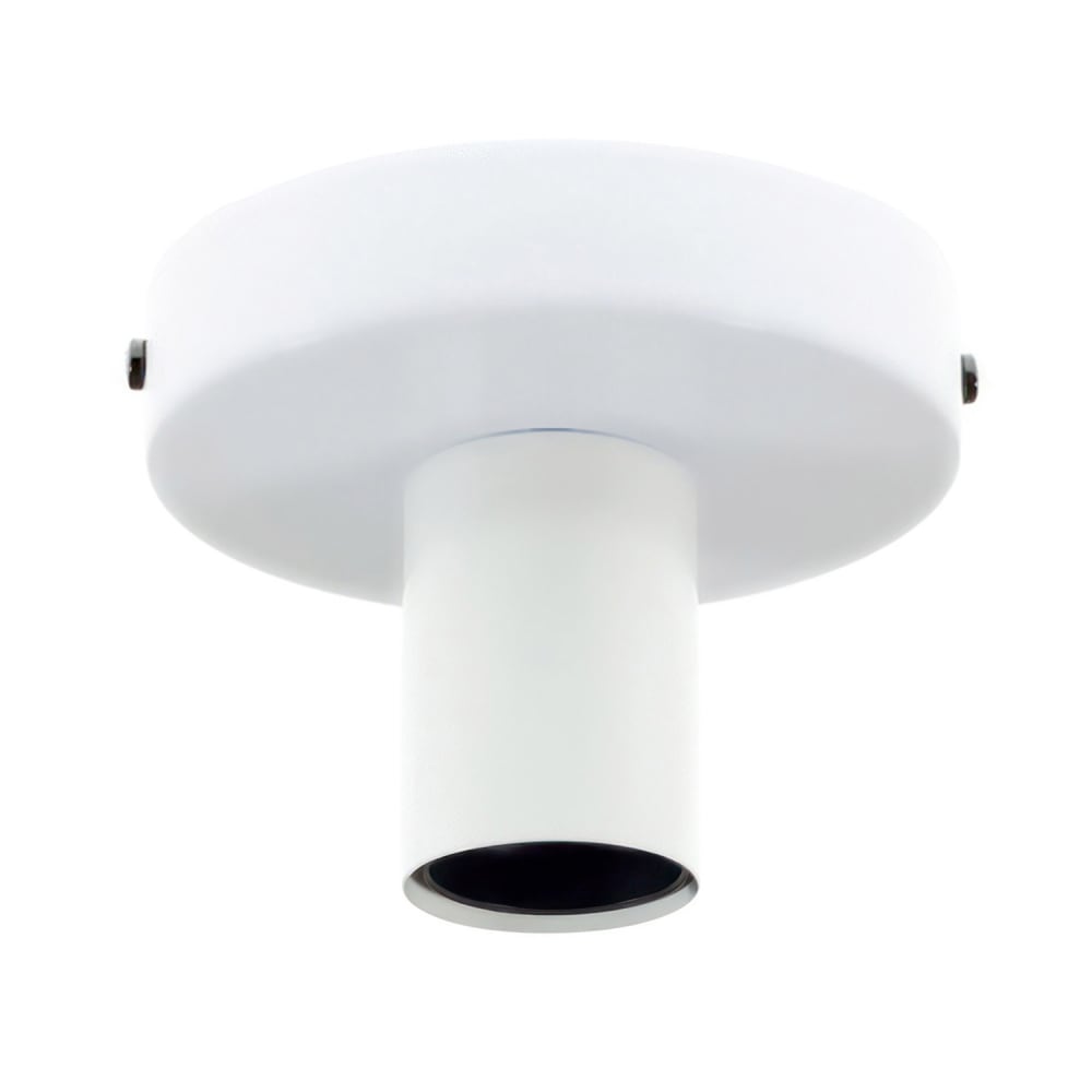 Punto luce da parete o soffitto color bianco opaco in metallo -