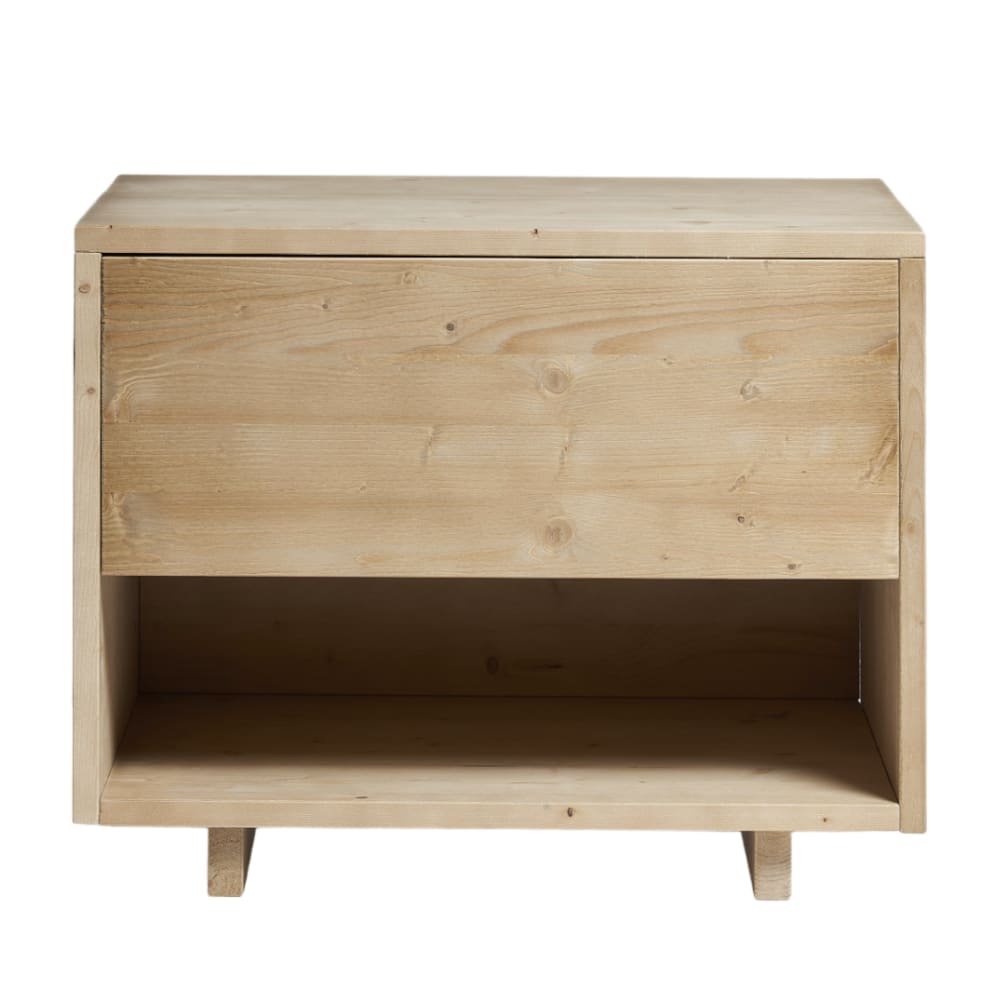 Hannun Nachttisch Holz Natur style modern Braun Holz