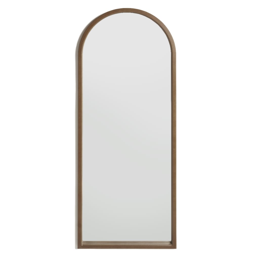 Miroir sur pied arqué naturel