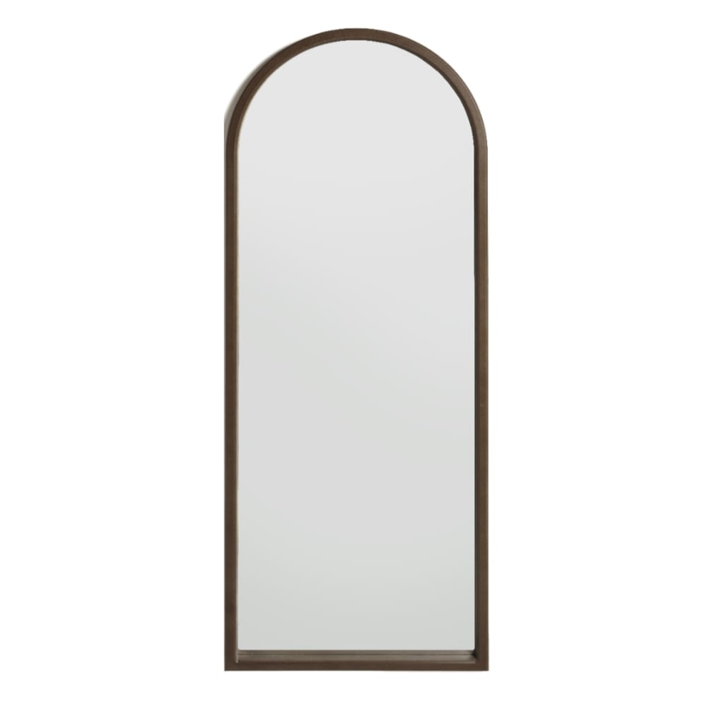 Miroir sur pied en forme d’arc couleur marron
