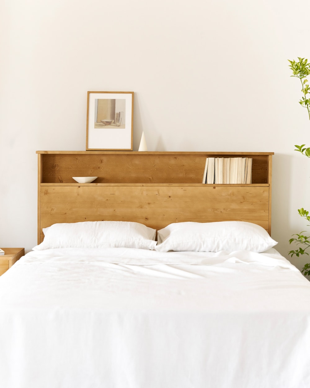 Tête de lit avec rangement 180 cm marron clair