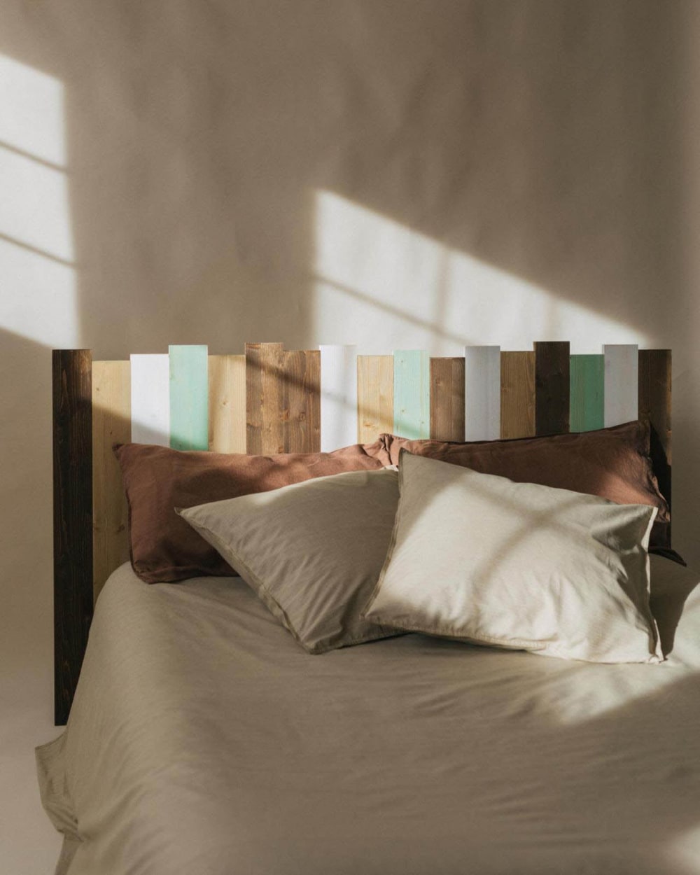 Tête de lit bois multicolore 140 cm