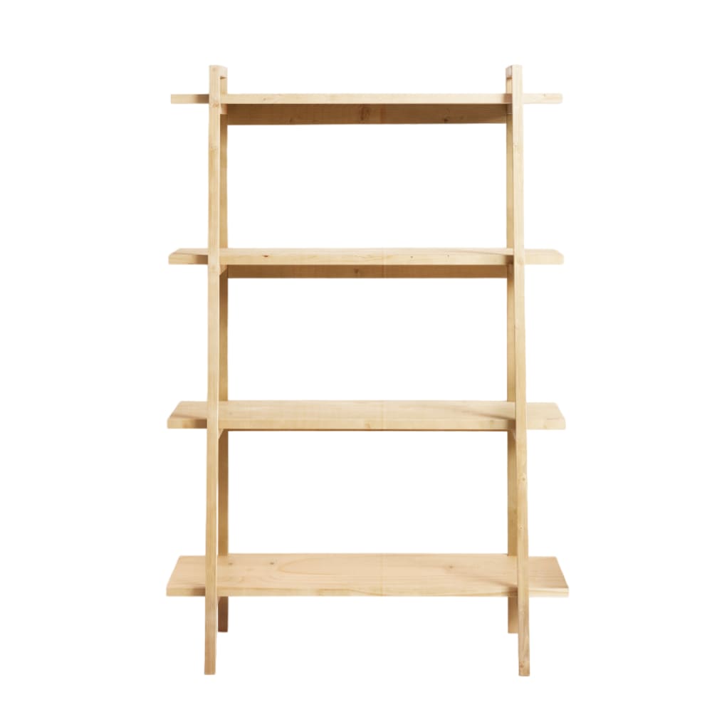 Bibliothèque en sapin beige
