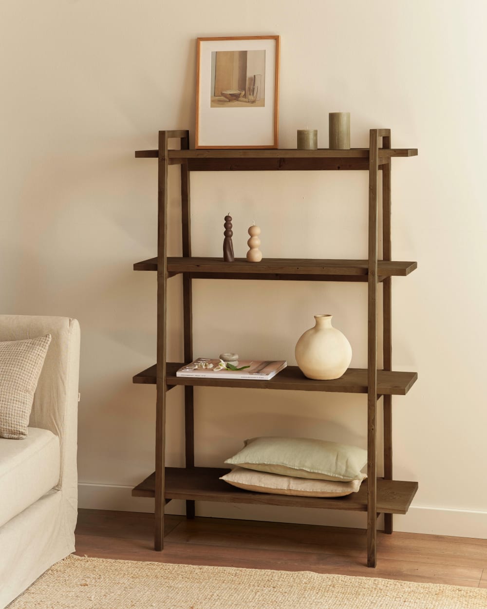 Zapatero de madera con puertas en color marrón de 80 cm - Maisons du Monde