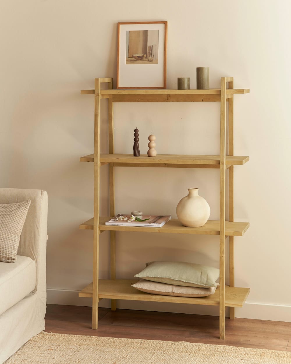 Meuble à chaussures en sapin avec portes en rotin naturel - Maisons du Monde