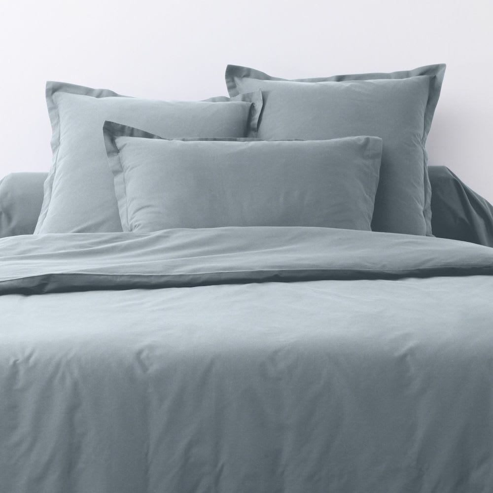 Lot de 2 taies d'oreiller rectangles coton bleu polaire 50x70 cm - Maisons du Monde