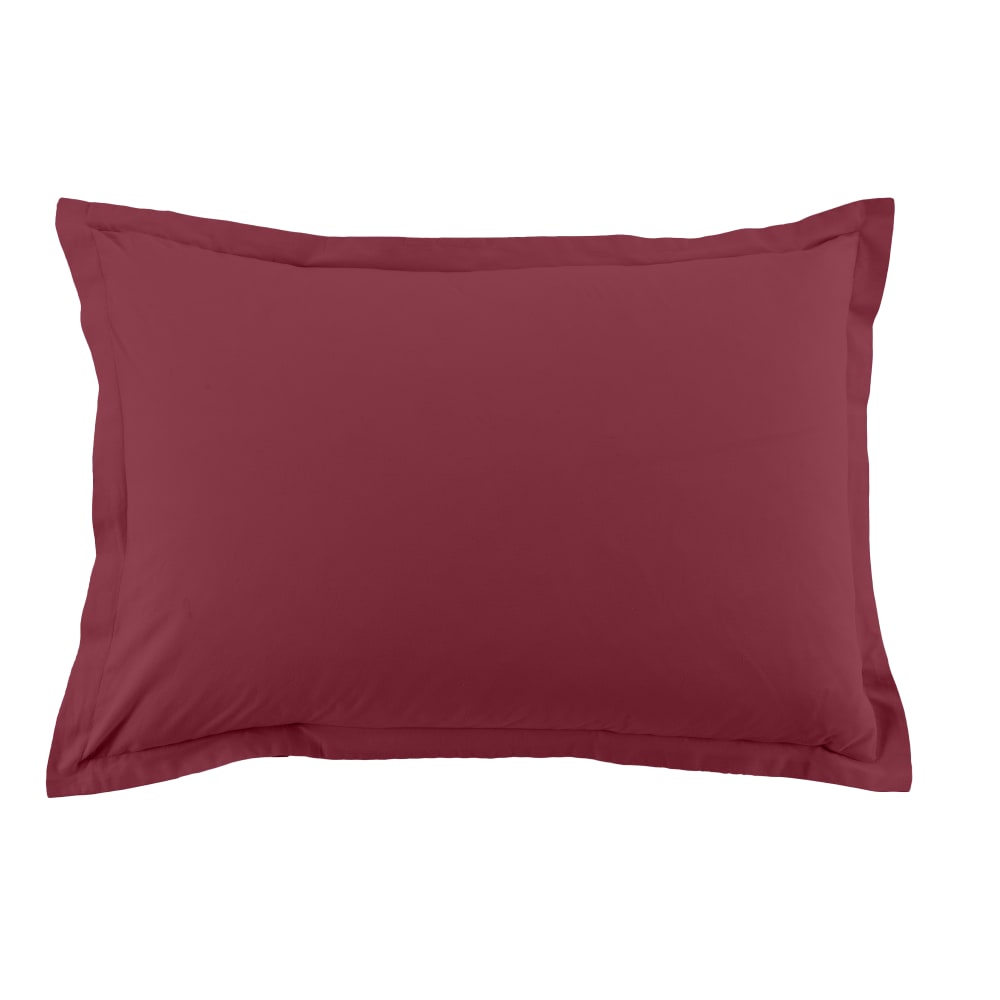 Lot de 2 taies d'oreiller rectangles coton rouge cerise 50x70 cm - Maisons du Monde