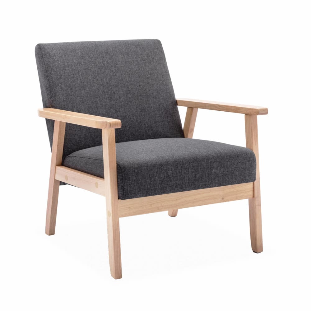 Fauteuil scandinave bois - tissu