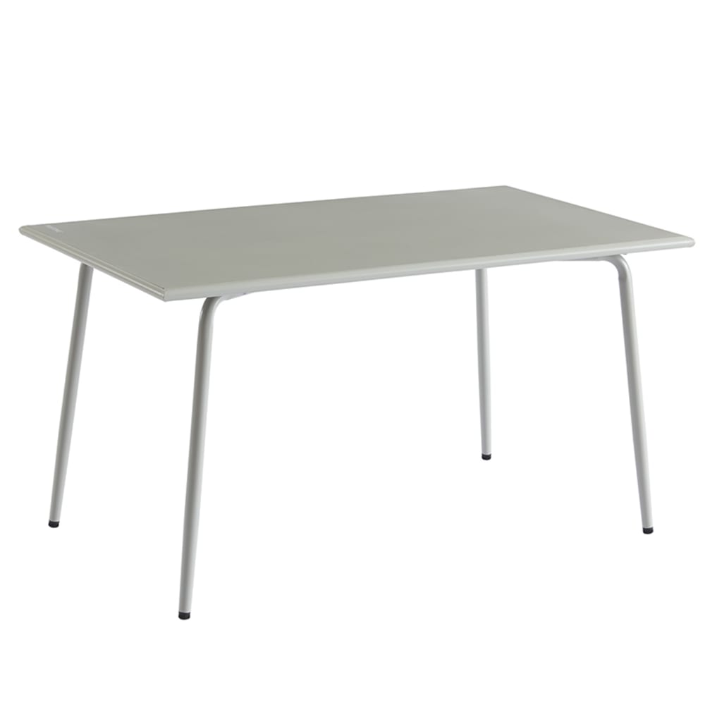 Table de jardin coloris gris glacier 140x80 cm