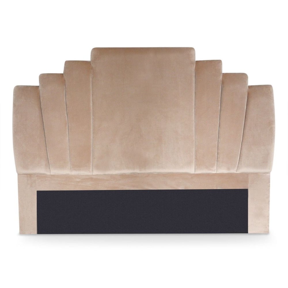 Tête de lit 160 cm velours taupe