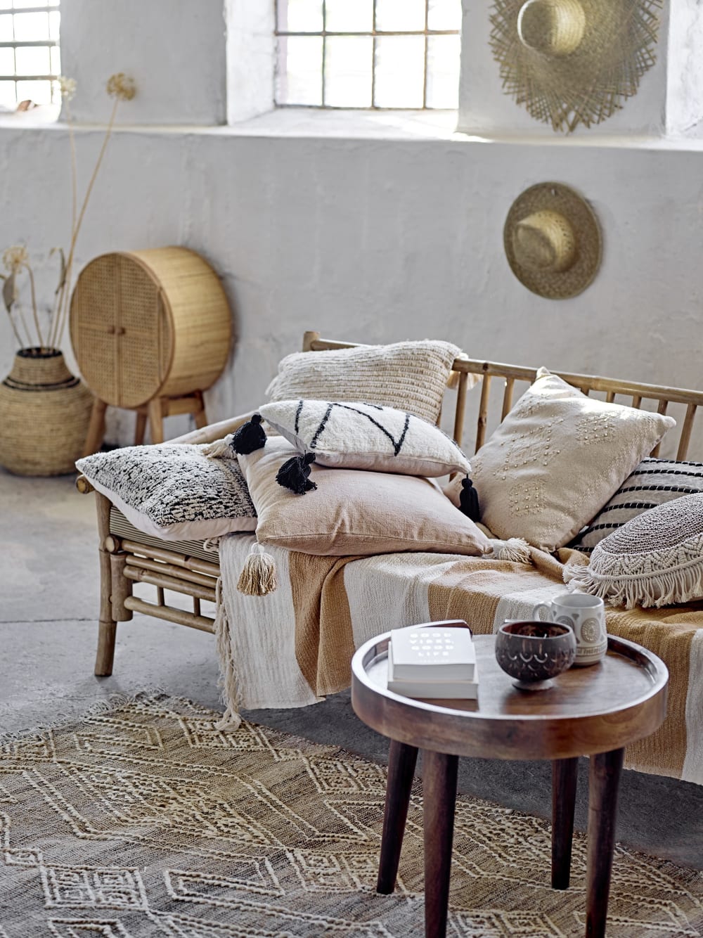 Baumwollkissen, beige - Maisons Du Monde