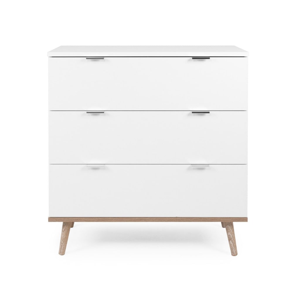 Calicosy Kommode mit 3 Schubladen L79,8 cm - Weiß style modern Weiß Spanplatte