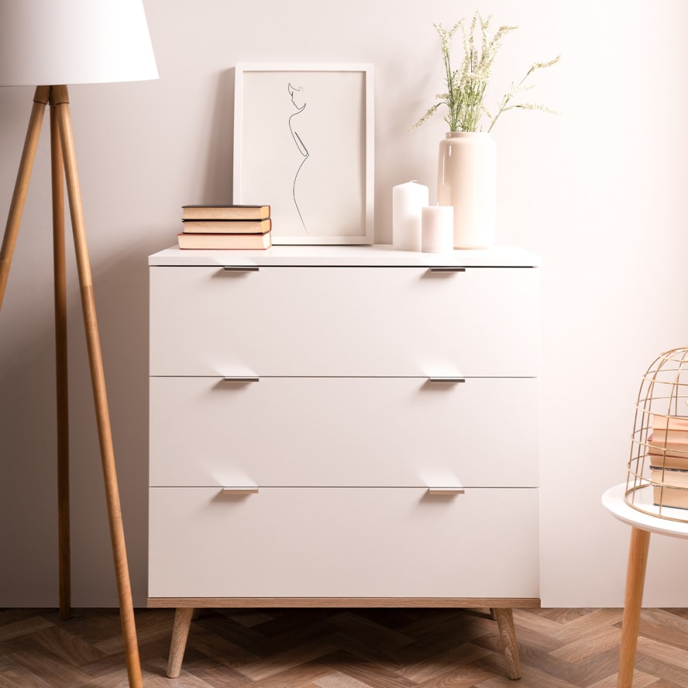 Kommode mit 3 Schubladen L79,8 cm - Weiß - Maisons Du Monde