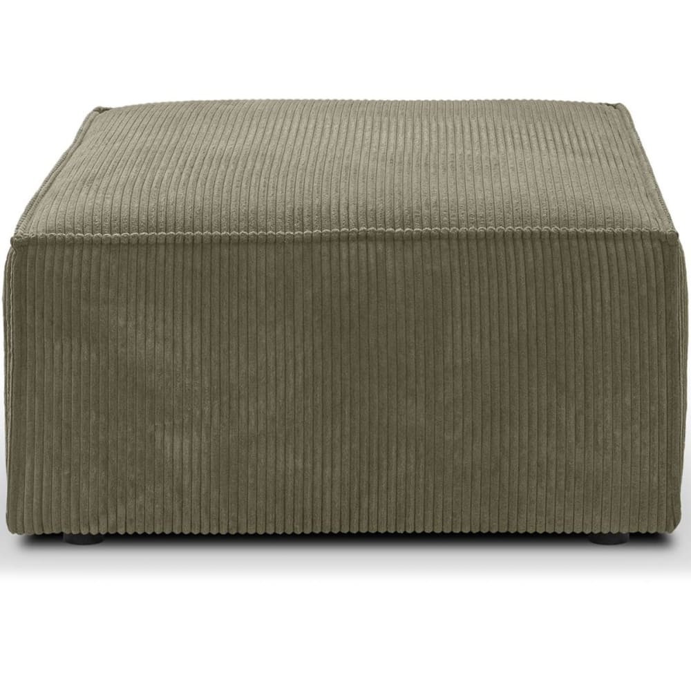 pouf en velours côtelé