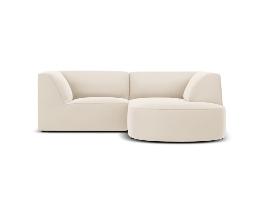 Canapé D'Angle Droit 3 places en Velours Beige