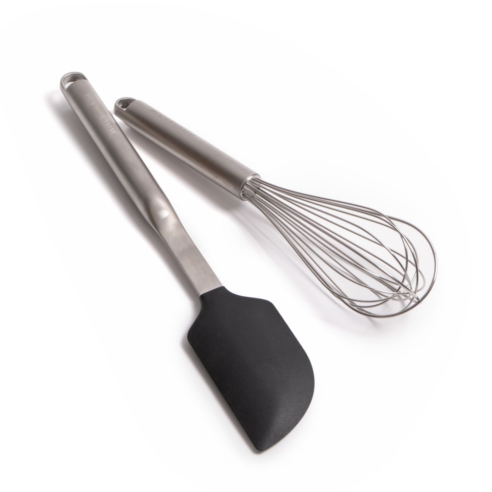 Ensemble 2 pièces de fouet Premium et de spatule en acier inoxydable