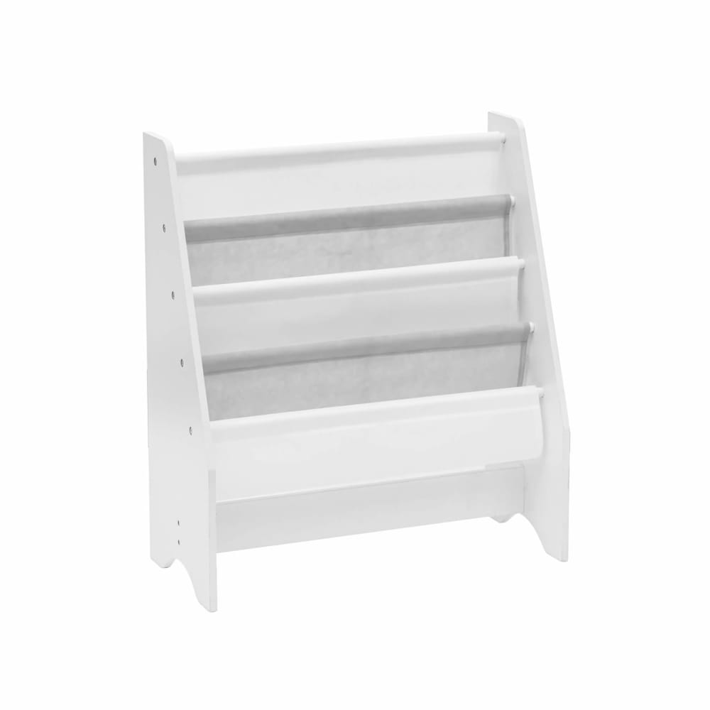 Mobili Rebecca Kinderbücherregal mit 4 Regalen aus weißem MDF style modern Spanplatte Kinder