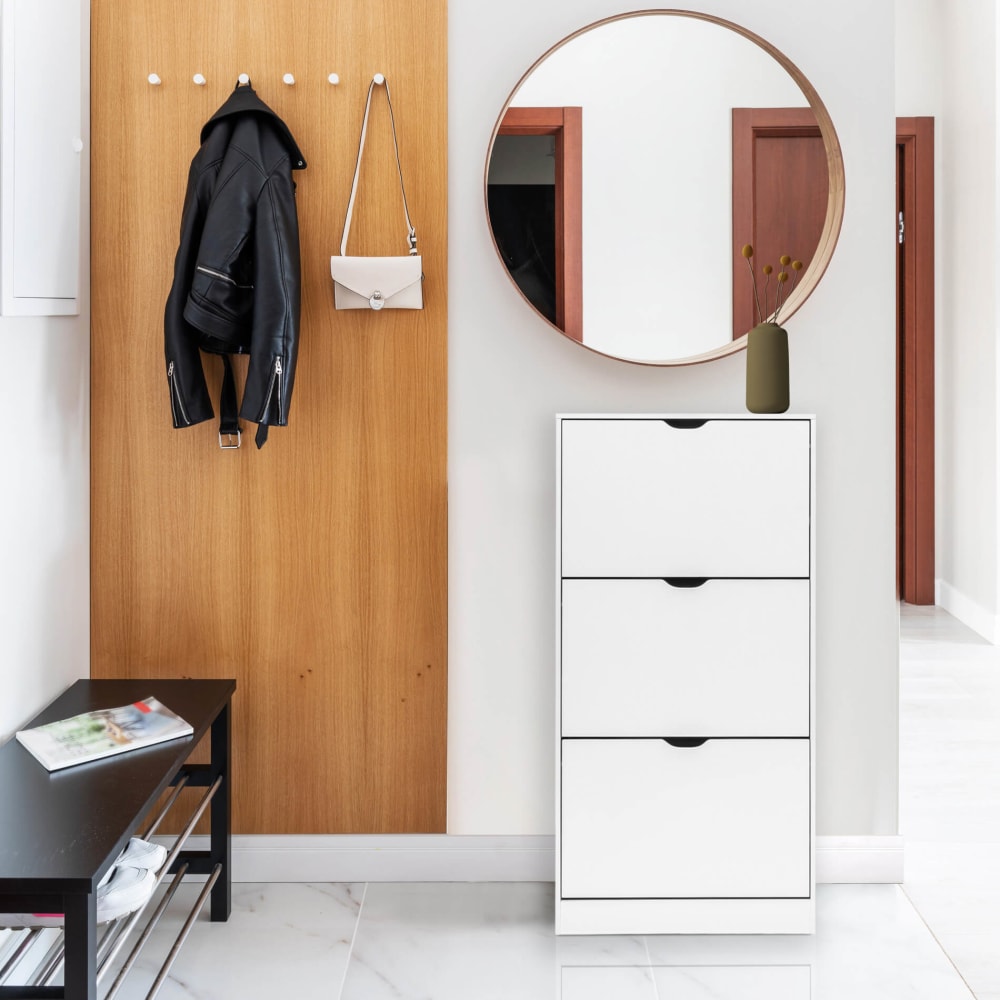 Meuble à chaussures 3 portes blanc - Maisons du Monde