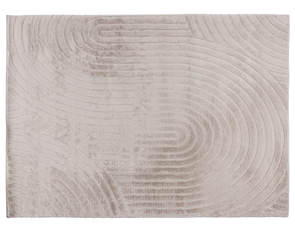 Tapis en 100% polyester taupe 80x150 cm