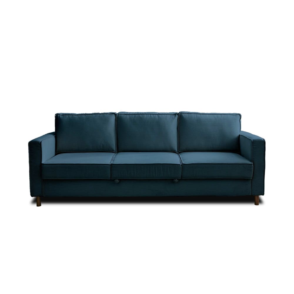 Canapé droit convertible - bleu