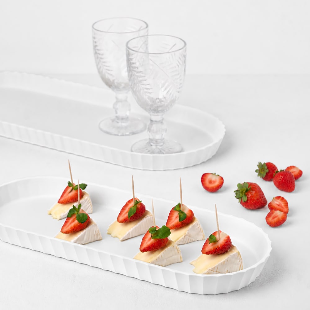 Plateau de service en polypropylène blanc opaque - Maisons du Monde