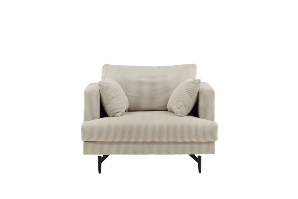 fauteuil beige en velours
