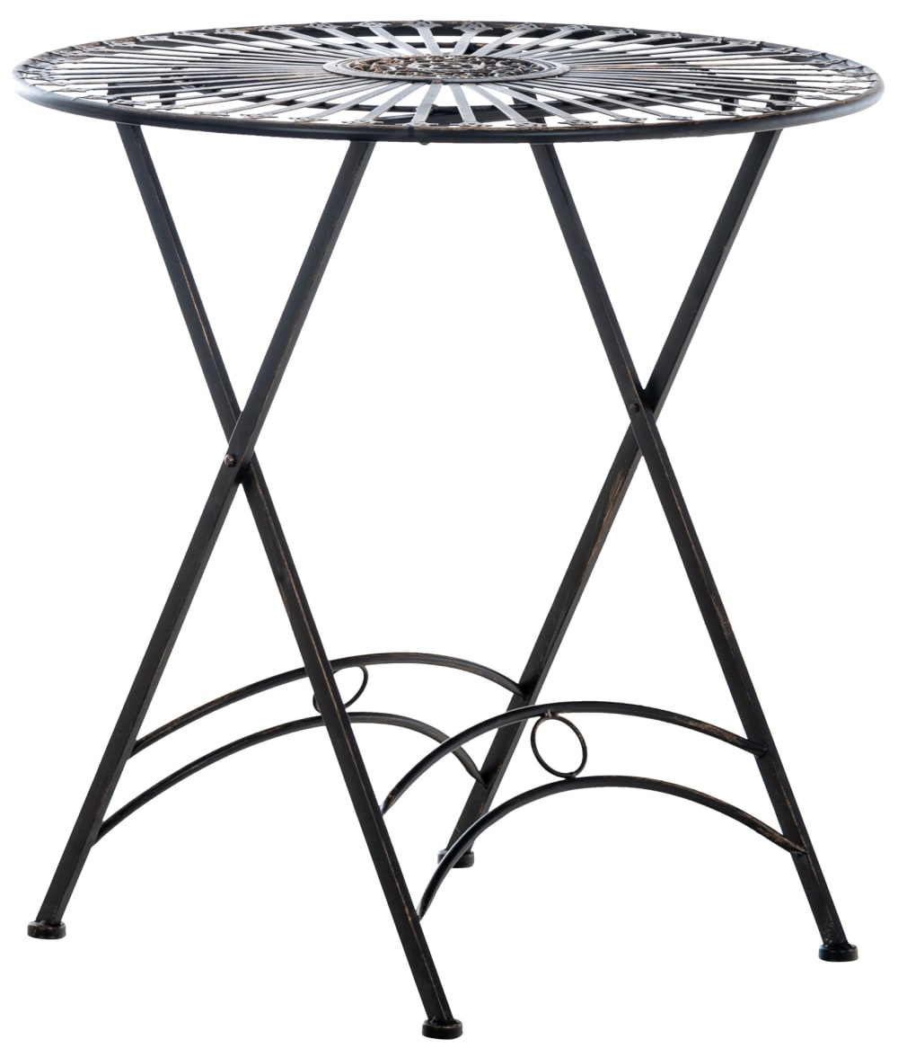 Mesa redonda de exterior para 2 personas en Metal Bronce