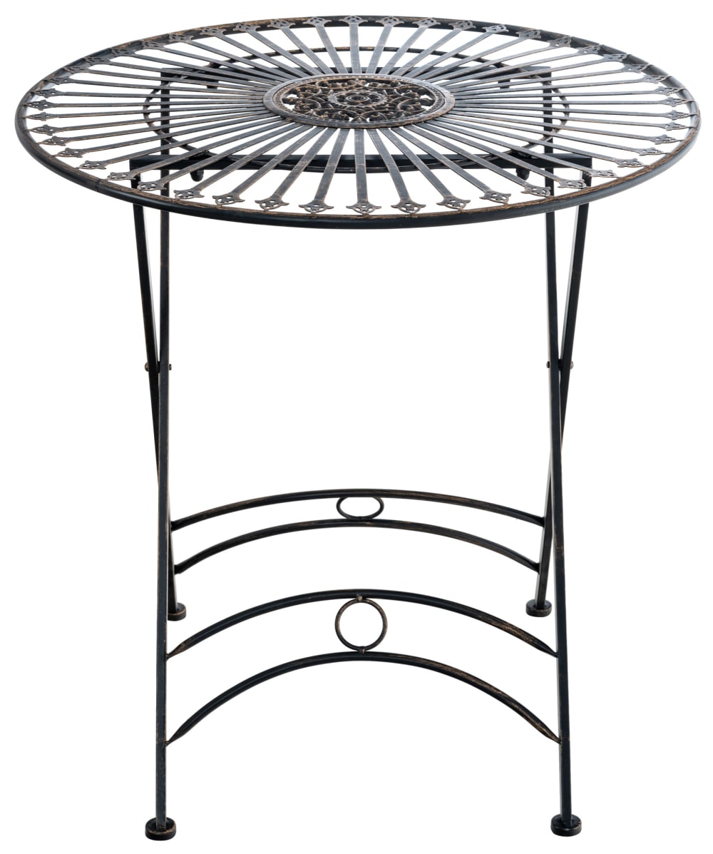 Table de jardin ronde en métal Bronze - Maisons du Monde