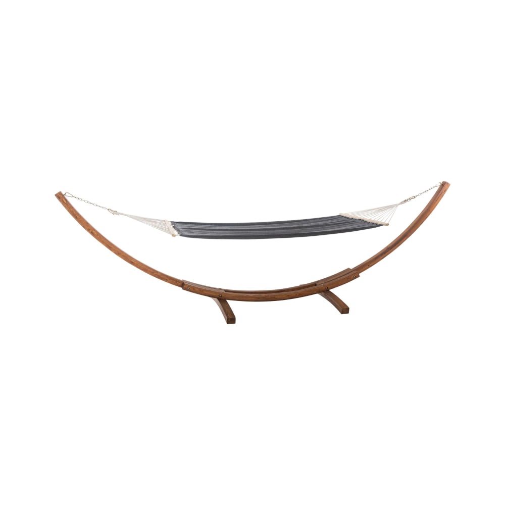 Hamac avec cadre en bois voile en stoff Gris