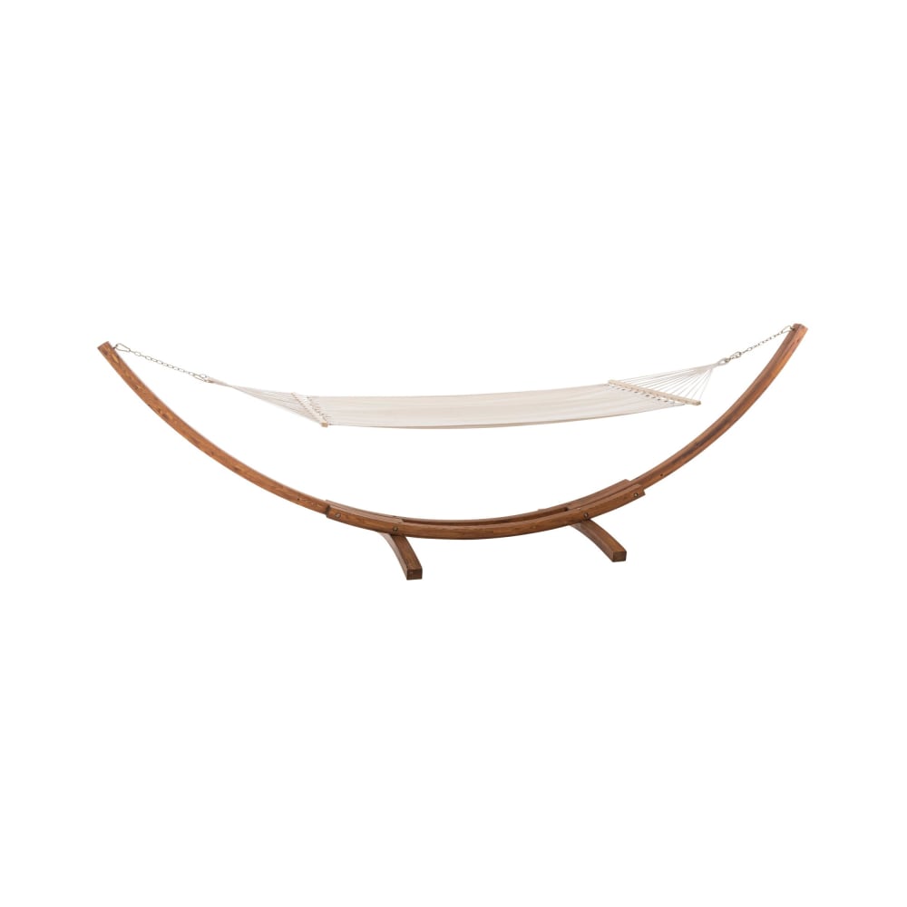 Hamac avec cadre en bois voile en stoff Crème