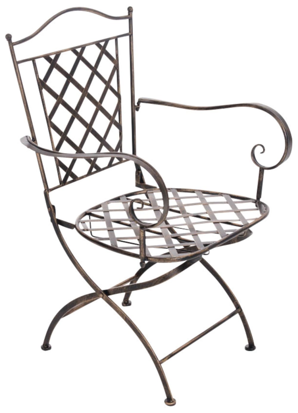 Set 2 sillas de exterior con reposabrazos en Metal Bronce - Maisons du Monde