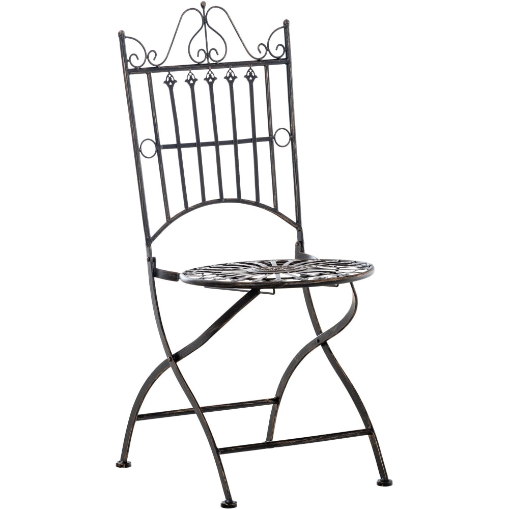 Silla de exterior plegable en metal bronce - Maisons du Monde