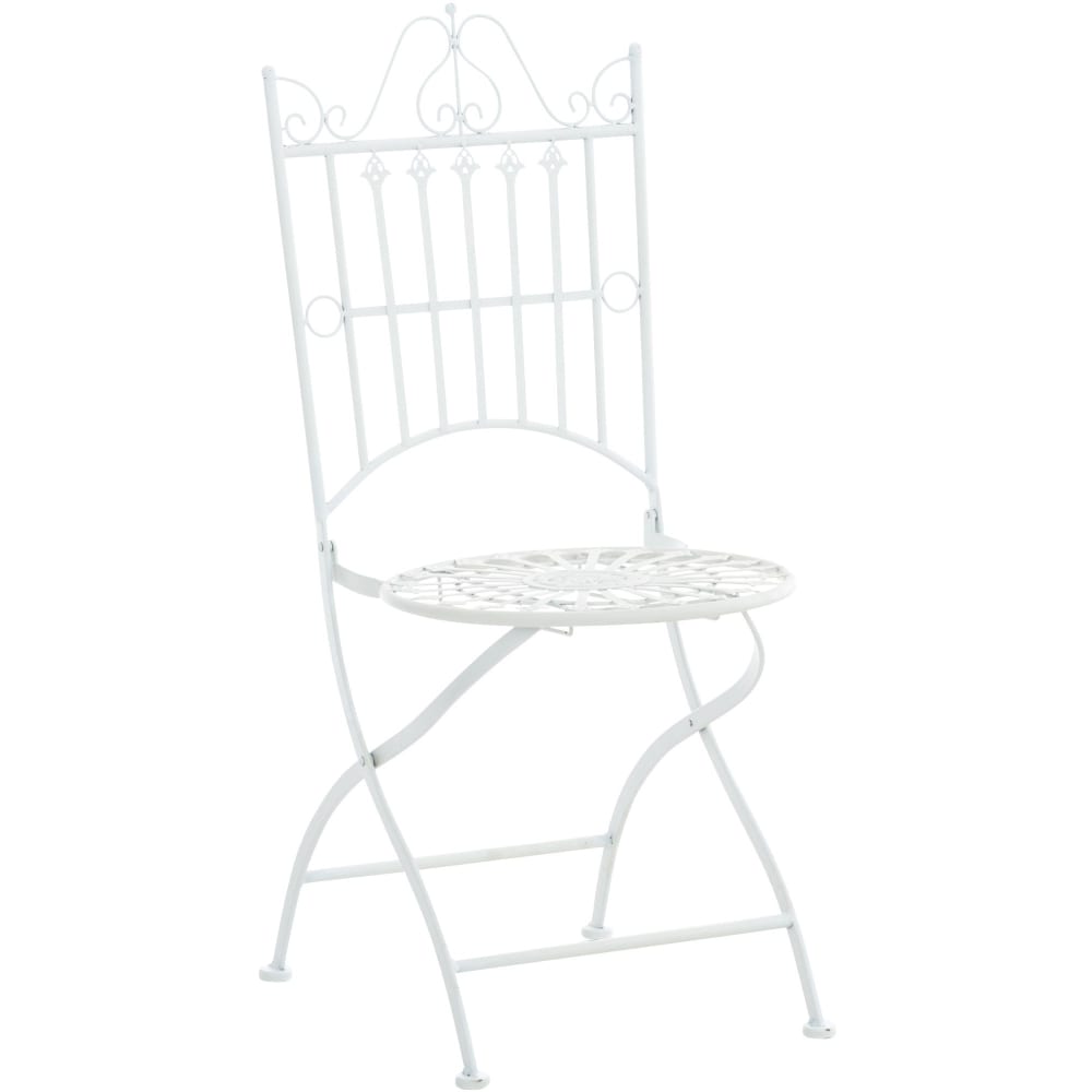Silla de exterior plegable en metal blanco - Maisons du Monde