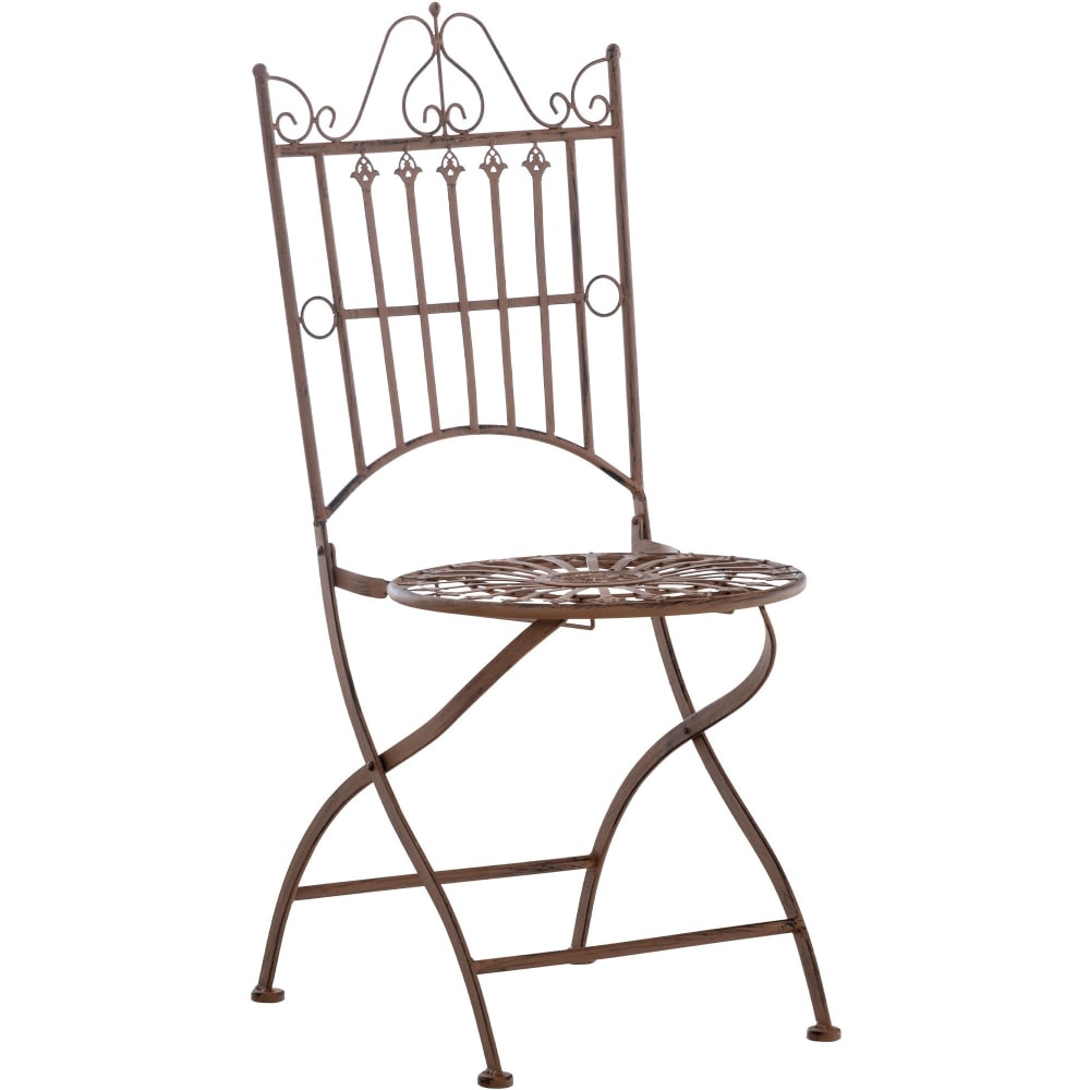 Silla de exterior plegable en metal marrón antiguo - Maisons du Monde