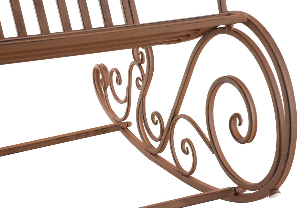 Silla giratoria con asiento en metal marrón - Maisons du Monde