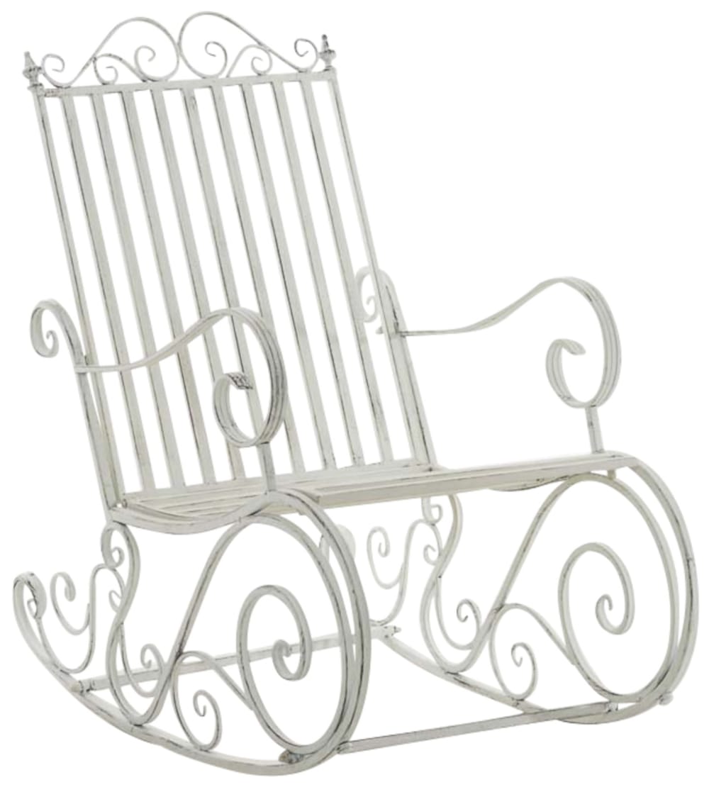 Set de 2 mecedoras para exterior en Metal Blanco antiguo - Maisons du Monde