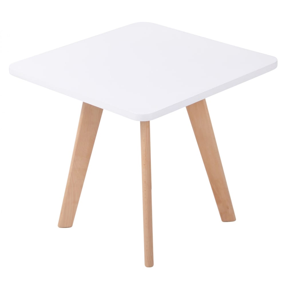 Table d'appoint carrée en holz blanc Table d'appoint carrée en holz blanc