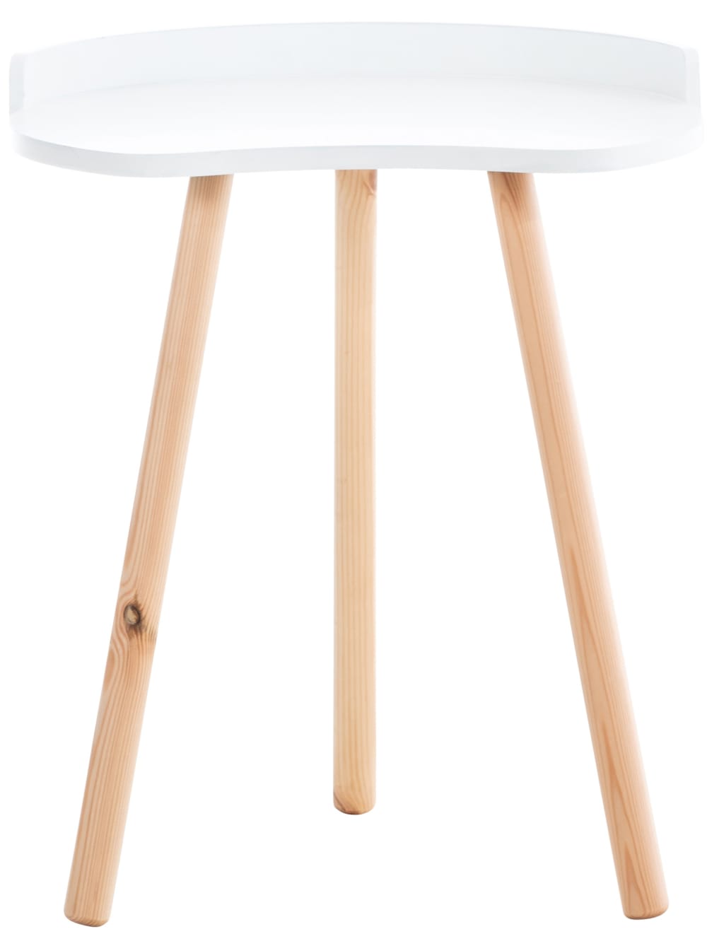 Mesa auxiliar con 3 patas en Madera Blanco - Maisons du Monde