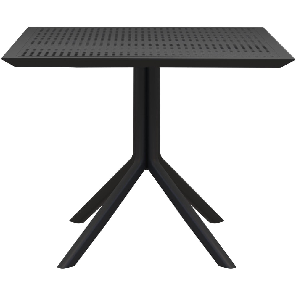 Table de jardin carrée résistante en kunstharz noir Table de jardin carrée résistante en kunstharz noir