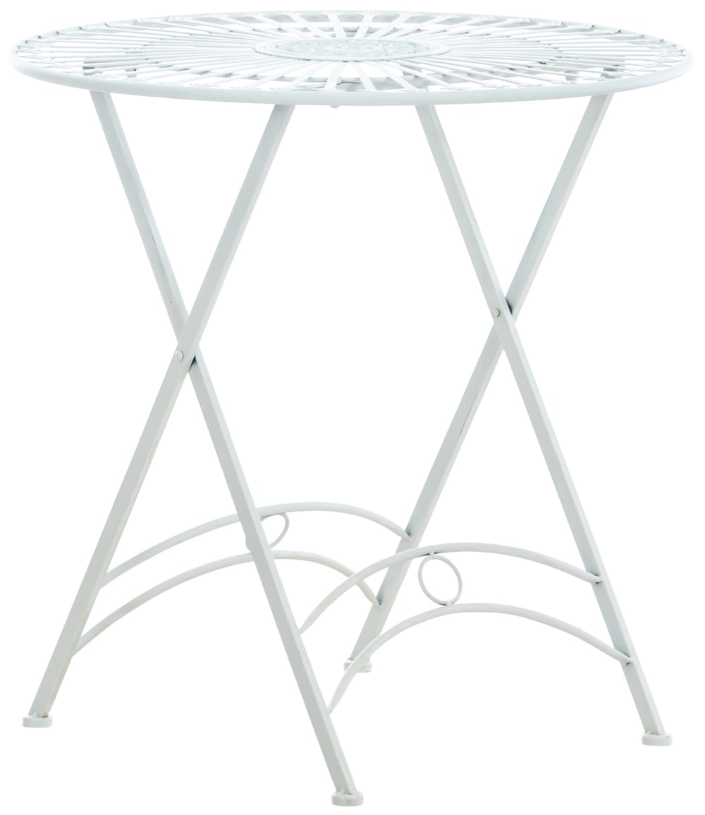 Mesa redonda de exterior para 2 personas en Metal Blanco