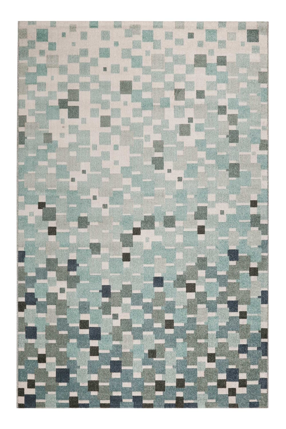 Alfombra interior/exterior con patrón gráfico azul 200x290